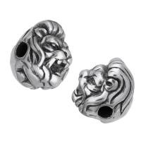 Stainless Steel Beads, Lion, original color Approx 2mm 