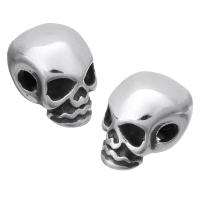 Stainless Steel Beads, Skull, original color Approx 2mm 