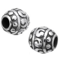 Stainless Steel Large Hole Beads, original color Approx 4mm 