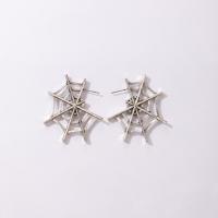 Zinc Alloy Stud Earring, Spider Web, fashion jewelry 