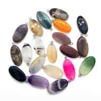 Mixed Agate Pendants, Oval 