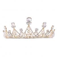 Bridal Tiaras, Zinc Alloy, with Crystal, plated, for woman & with rhinestone & hollow 