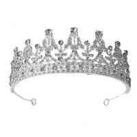 Bridal Tiaras, Zinc Alloy, plated, for woman & with rhinestone & hollow 