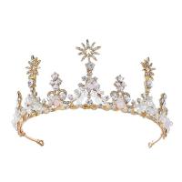 Bridal Tiaras, Zinc Alloy, Flower, plated, for woman & with rhinestone & hollow 