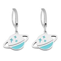 Boucle d'oreille en acier inoxydable Dangle, Acier inoxydable 316, pour femme, argent, 8-15mm, Vendu par PC