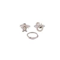 Zink-Legierung Ring Set, Zinklegierung, Ring Mandrel, silberfarben plattiert, drei Stücke & Modeschmuck, Silberfarbe, 1.8mm,1.7mm, verkauft von setzen