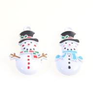 Zinc Alloy Enamel Pendants, Snowman 