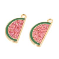 Zinc Alloy Enamel Pendants, Watermelon, mixed colors 