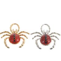 Zinc Alloy Enamel Pendants, Spider, no hole 