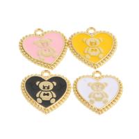 Zinc Alloy Enamel Pendants, Heart 