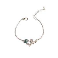 Moda pulseras de la aleación de Zinc, con 13.78Inch extender cadena, chapado en color de plata, más colores para la opción, longitud:aproximado 6.3 Inch, Vendido por Sarta