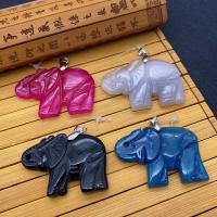 Mixed Agate Pendants, Elephant 