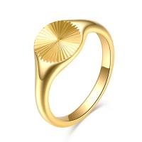 Titan Stahl Fingerring, Titanstahl, goldfarben plattiert, Modeschmuck & verschiedene Größen vorhanden, goldfarben, 9mm, verkauft von PC