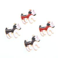 Zinc Alloy Enamel Pendants, Dog 