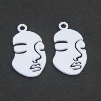 Zinc Alloy Jewelry Pendants, Face, silver color 