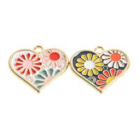 Zinc Alloy Enamel Pendants, Heart 