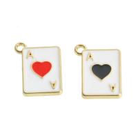 Zinc Alloy Enamel Pendants, Poker 