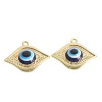 Zinc Alloy Enamel Pendants, Eye, mixed colors 