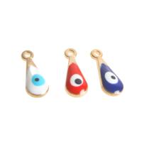 Zink-Legierung Evil Eye Anhänger, Zinklegierung, Emaille, keine, 14x5x3mm, 100PCs/Tasche, verkauft von Tasche