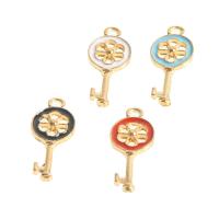 Zinc Alloy Enamel Pendants, Key 