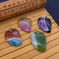 Lace Agate Pendants, Heart 