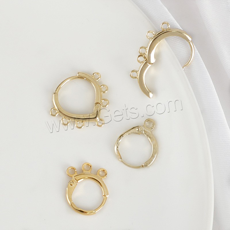 Brass Huggie Hoop Earring Finding, plated, different size for choice, more colors for choice, Sold By PC