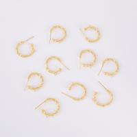 Brass Earring Drop Component, 18K gold plated, 18mm 