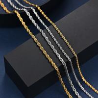 Stainless Steel Necklace Chain, plated, French Rope Chain & DIY 