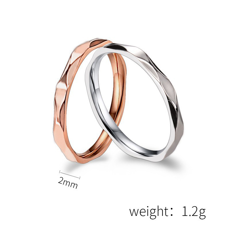 Titan Stahl Fingerring, Titanstahl, plattiert, unisex & verschiedene Größen vorhanden, keine, 2mm, Größe:4-9, verkauft von PC