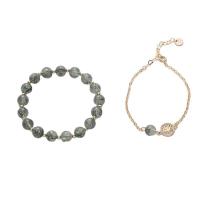 Quartz Bracelets, Green Quartz & for woman, 7-8mm Approx 5.9-7.4 Inch 