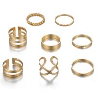 Zink-Legierung Ring Set, Zinklegierung, Kreisring, plattiert, keine, 8PCs/setzen, verkauft von setzen