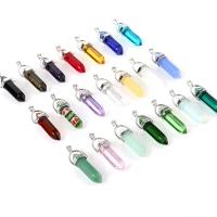 Gemstone Zinc Alloy Pendants, with Zinc Alloy, silver color plated & Unisex 