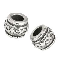 Stainless Steel Large Hole Beads, original color Approx 6mm 