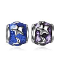 Zinc Alloy European Large Hole Beads, enamel 