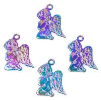 Zinc Alloy Jewelry Pendants, Angel, colorful plated, vintage 