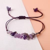 améthyste bracelet, avec cordon de polyester, pour femme, violet cm, Vendu par PC