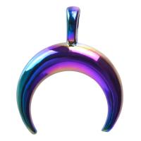 Zinc Alloy Jewelry Pendants, Moon, plated, mixed colors 