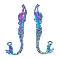 Zinc Alloy Jewelry Pendants, Mermaid, plated, mixed colors 