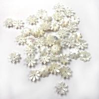 天然白いシェル・ビーズ, 白い貝, 花形, DIY, ホワイト, 10mm, 売り手 パソコン