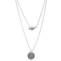 Zinc Alloy Necklace, plated, Double Layer & fashion jewelry & for woman cm 