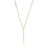 Collier de bijoux de titane, Acier titane, avec 1.97 chaînes de rallonge, Placage, bijoux de mode & pour femme, doré cm, Vendu par PC