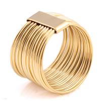 Titan Stahl Fingerring, Titanstahl, goldfarben plattiert, unisex & verschiedene Größen vorhanden, 16mm, 13mm, Größe:6-9, verkauft von PC