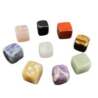 Piedra natural Tratamiento de cálculos con Chakra, Cuadrado, Reiki, color mixto, 16x16mm, 9PCs/Set, Vendido por Set