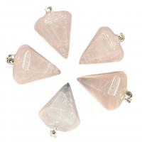 Rose Quartz Pendant, Artemis, Unisex, pink 