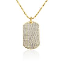 Brass Sweater Kette Halskette, Messing, goldfarben plattiert, unisex & mit Strass, 22.5x38mm, Länge:ca. 19.69 ZollInch, verkauft von PC