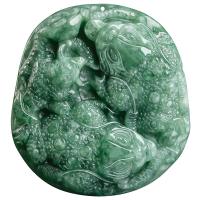 Jadeite Pendant, Carved, green 