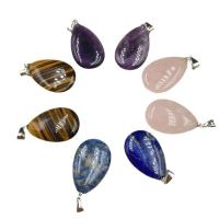 Gemstone Jewelry Pendant, Natural Stone, Teardrop & Unisex 