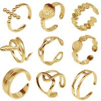 Titanstahl Manschette Fingerring, plattiert, Modeschmuck, keine, verkauft von PC