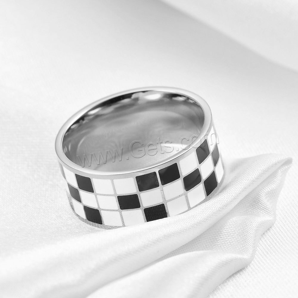 Titan Stahl Fingerring, Titanstahl, plattiert, unisex & verschiedene Größen vorhanden, keine, 10mm, Größe:6-10, verkauft von PC