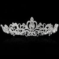 Bridal Tiaras, Zinc Alloy, plated & for woman & with rhinestone 